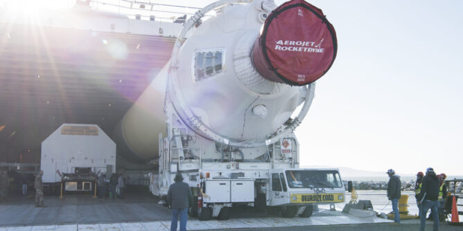 RocketShip delivers third Delta IV Heavy booster at VAFB