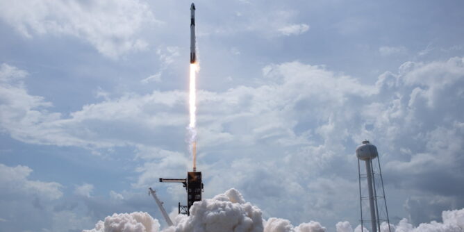 NASA Astronauts Launch from America in Historic Test Flight of SpaceX Crew Dragon