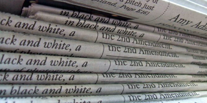 stack of newspaper by Daniel R. Blume via https://flic.kr/p/48vQEC